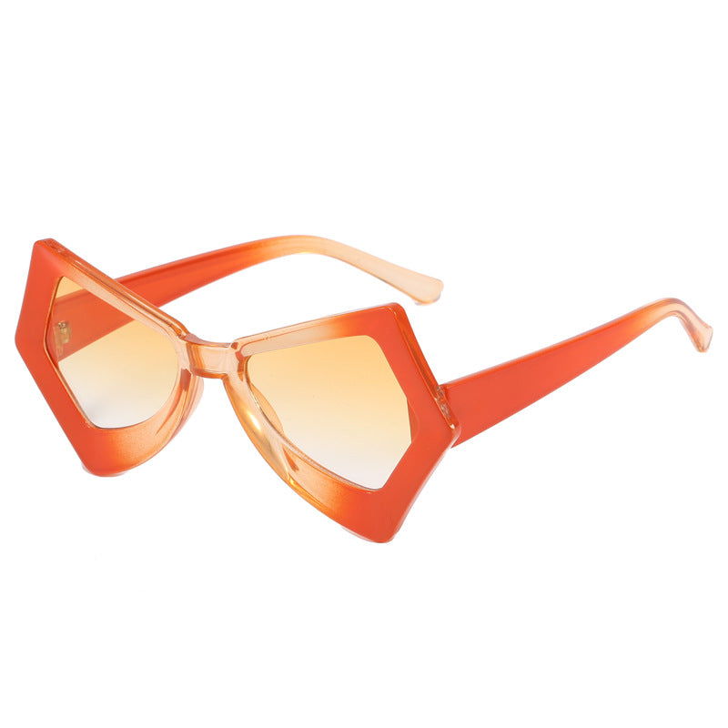 Damen polygonale Sonnenbrille im extravaganten Design Brehn