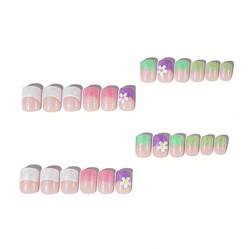 Glitzernde Floral Nagelkunst Verbesserungen Brehn