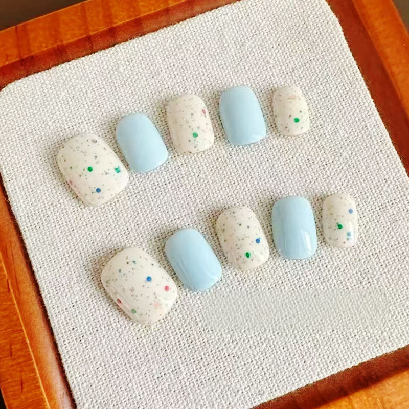 Künstlerisches katzenmotiviertes Press-On-Nagelkunstset Brehn