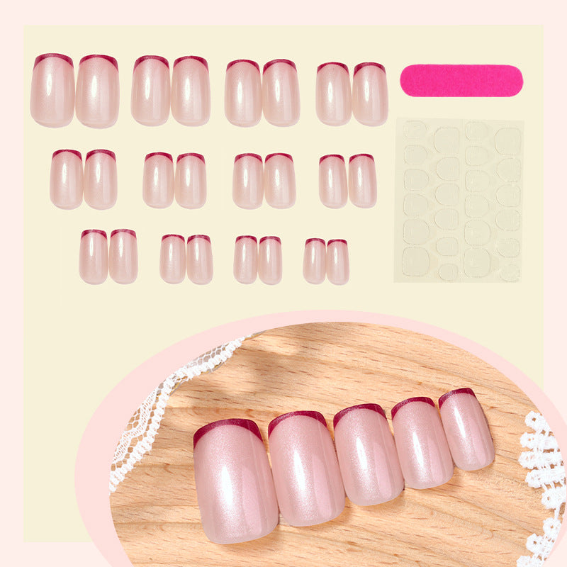 Französische Tip Press-On Nagel Set Brehn