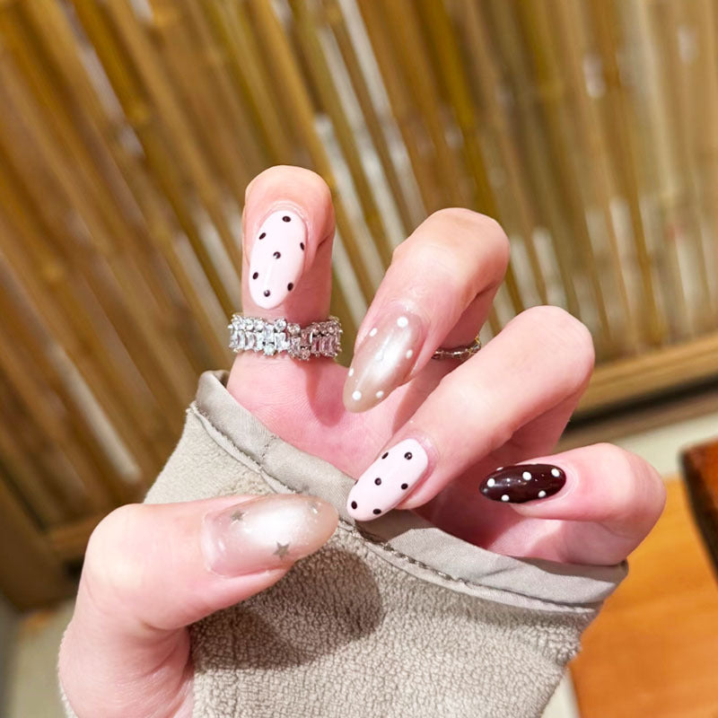 Verspielt Hase-Themen Press-On Nagelkunst Set Brehn