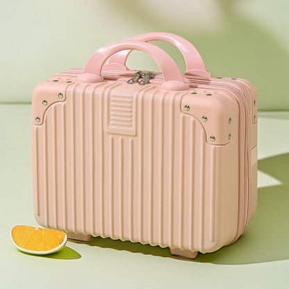 strukturierte Hartschalen-Reise-Beauty-Box mit Kunstleder-Eckverstärkungen und doppelten Obergriffen Brehn