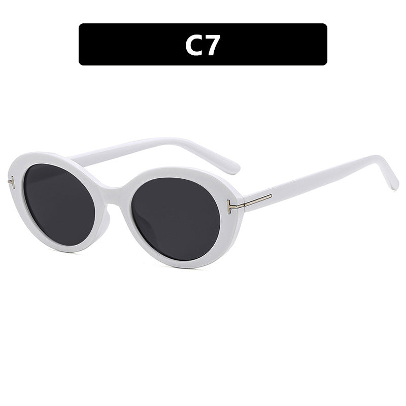 Damen modische Sonnenbrille mit innovativem ovalen Rahmen und UV-Schutz Brehn