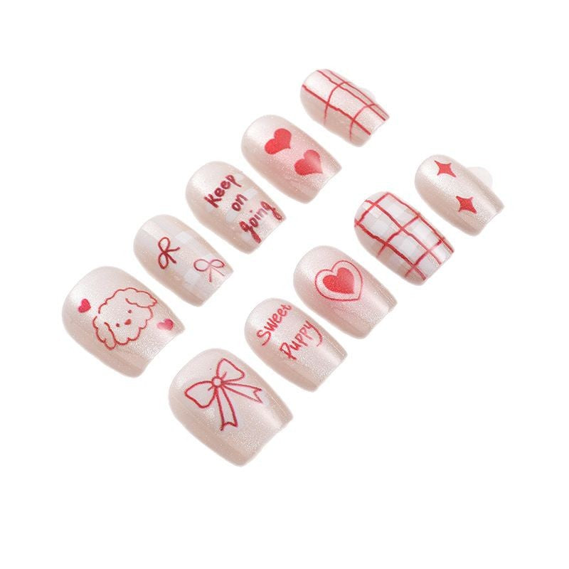 Trendige Press-On Nagelset Brehn