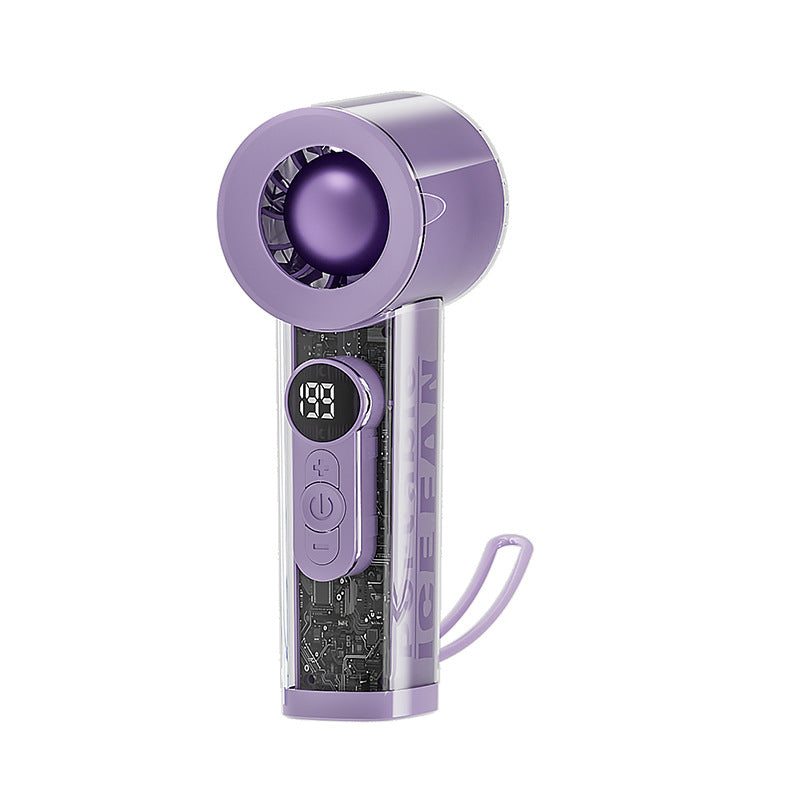 Unisex Tragbarer Mini-Ventilator mit digitaler Geschwindigkeitsanzeige Brehn