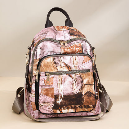Stylischer Denim-Muster-Rucksack Brehn