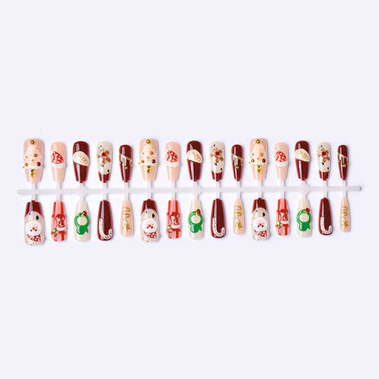 Festliche Feiertags-themed Press-On Nail Art Set Brehn 1790636317