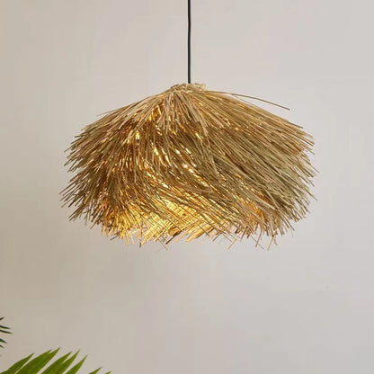 Bohemian-Style natürliche Strohlampe