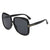 Damen elegante oversized Sonnenbrille mit filigranem Rahmen Brehn