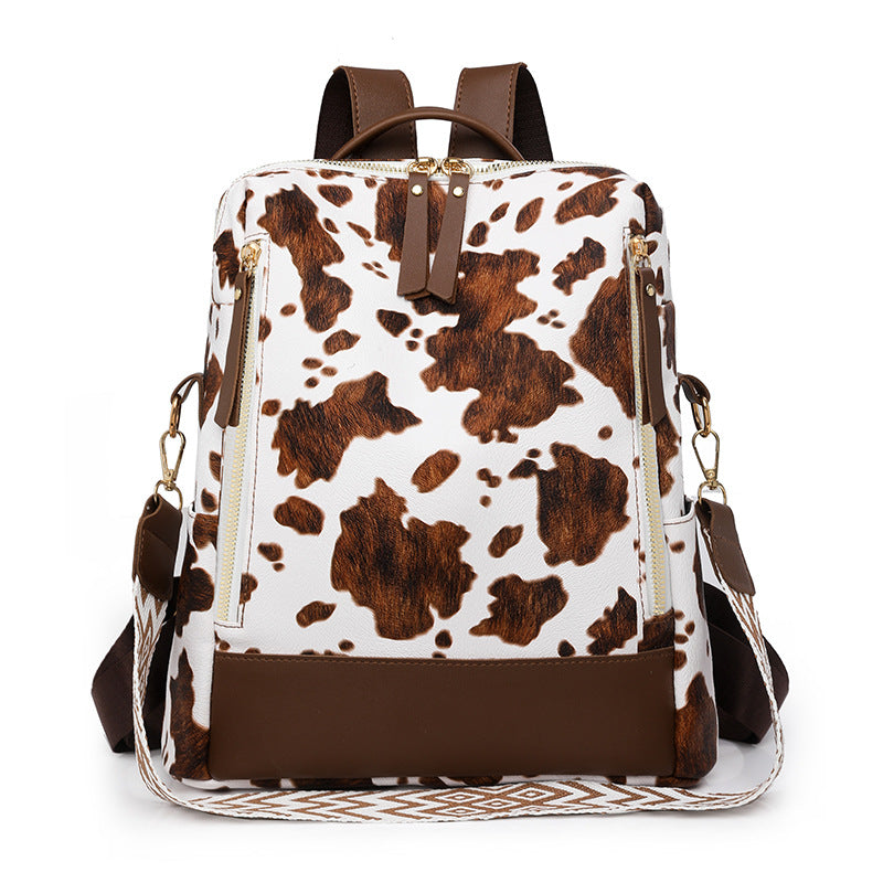 Modischer Kuhflecken-Rucksack Brehn