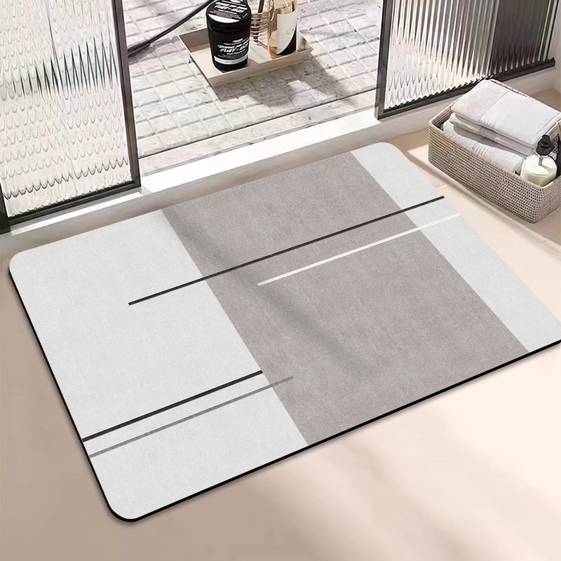 Geometrisch gemusterte Badematte Brehn