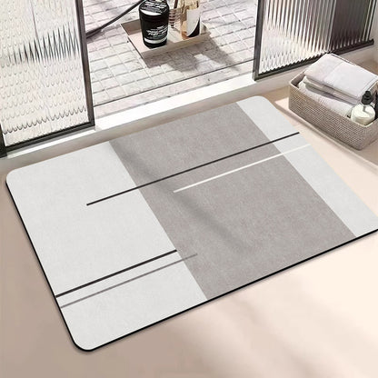 Geometrisch gemusterte Badematte Brehn