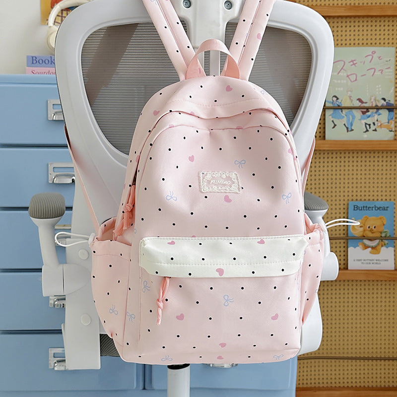 Charmanter gepunkteter Schulrucksack Brehn