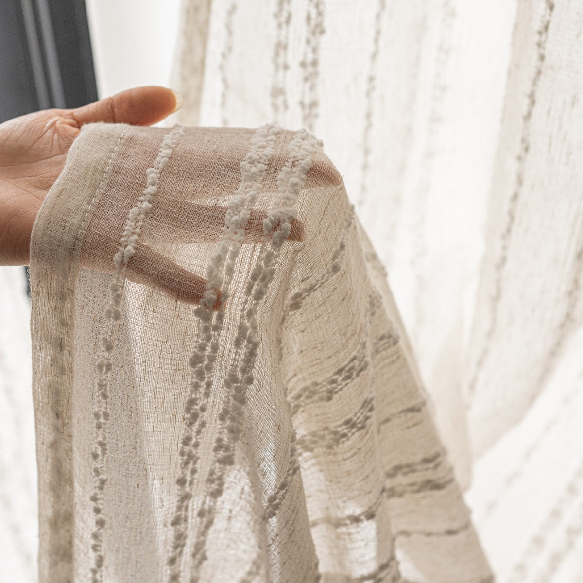 WoLightweight Texturiertes Schal Brehn