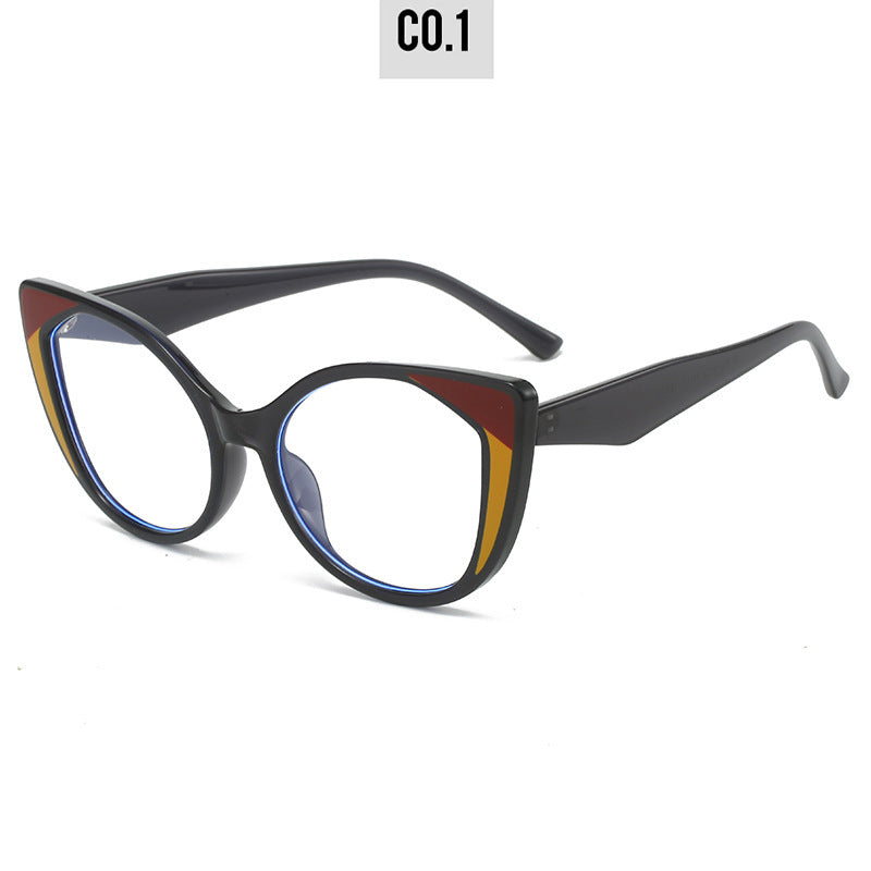 Damen Cat-Eye Brille mit floralem Design und verstellbarem Nasensteg Brehn