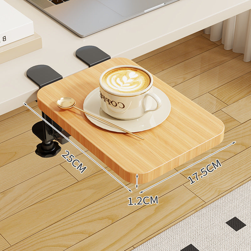 Clip-On Bambus Klappbecher und Snack-Seiten Tisch mit verstellbarem Drehklemme