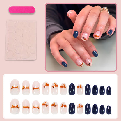 Kunstnagelset mit kreativen Tiermotiven und eleganten Akzenten Brehn