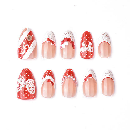 Dekoratives, urlaubsthemenbasiertes Press-On-Nagelset Brehn
