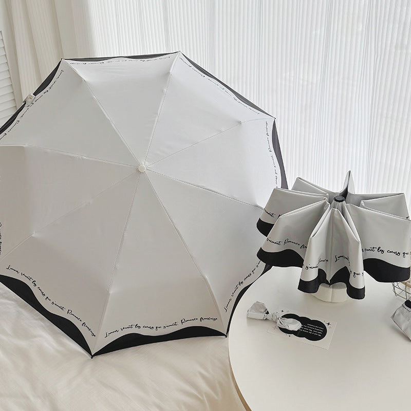 Damen Faltbarer Regenschirm mit stilvollem Design und praktischem Aufbewahrungssystem Brehn