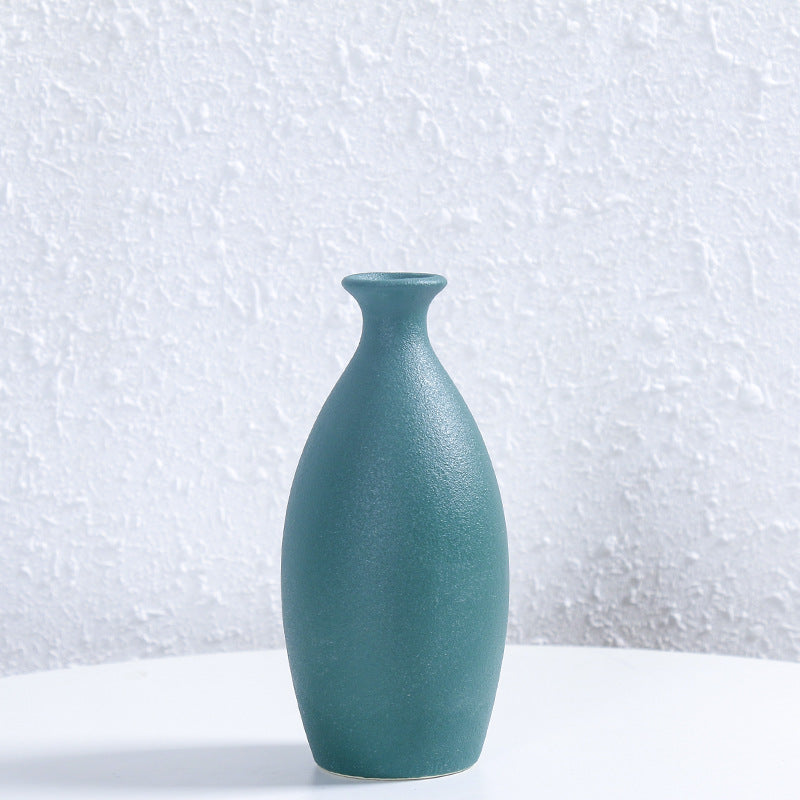 Minimalistischer Texturierter Keramik Blumen Vase Brehn