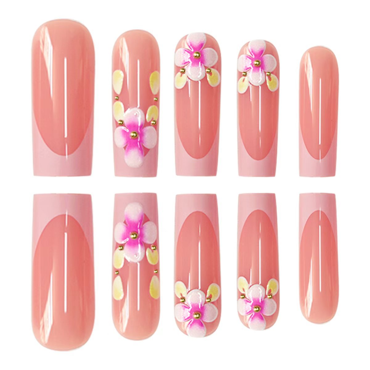 Florales Nageldesign-Extensions Brehn