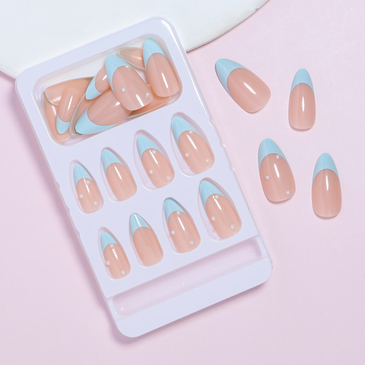Elegantes French Tip Press-On Nail Set Brehn