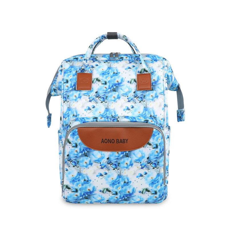 Kreativer floral gedruckter Mehrfach-Taschen Wickelrucksack Brehn