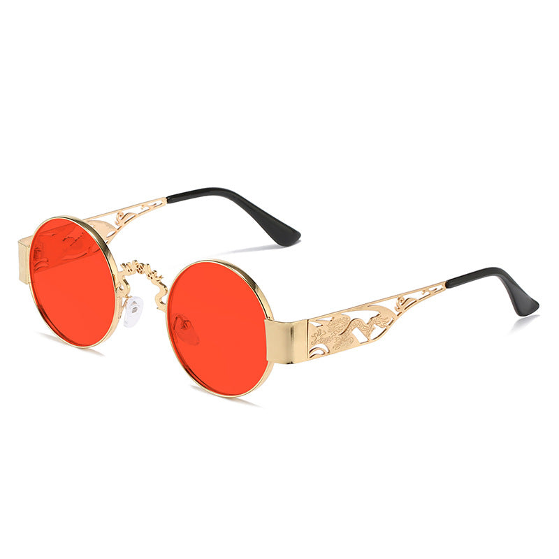 Damen künstlerische runde Sonnenbrille mit elegantem filigranen Rahmen Brehn
