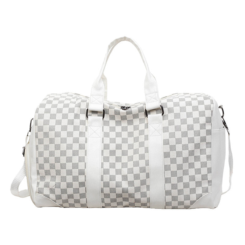 Elegante Schachbrett Reise Duffle Tasche Brehn