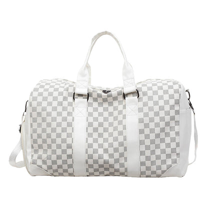 Elegante Schachbrett Reise Duffle Tasche Brehn