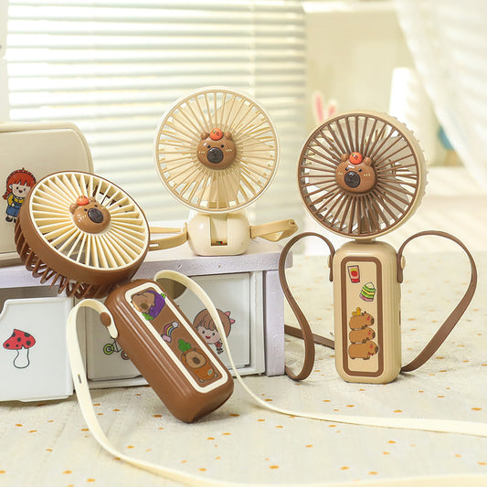 Damen Tragbarer Mini-Handventilator mit süßem Tiermotiv Brehn