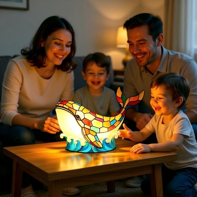 Dekorative Walfisch Tischlampe Brehn