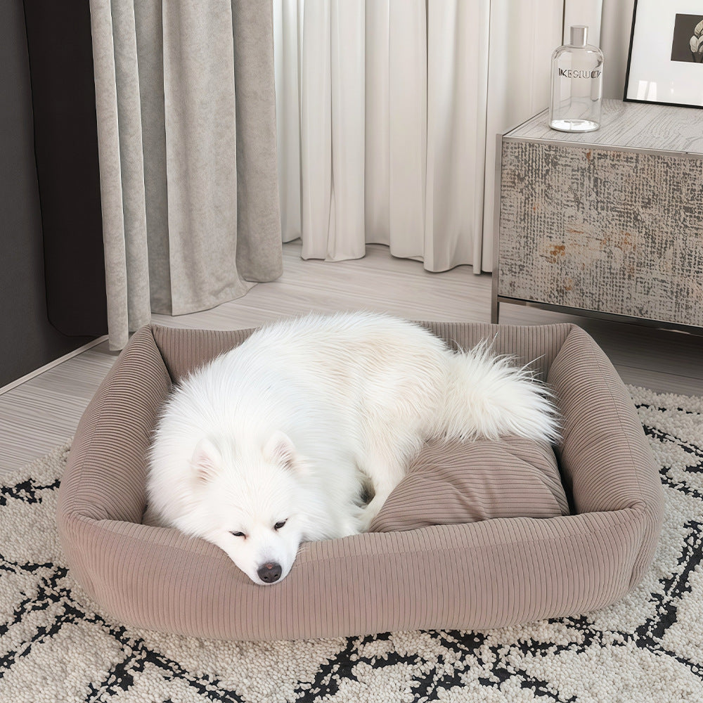 Deluxe gerippte Hundebett
