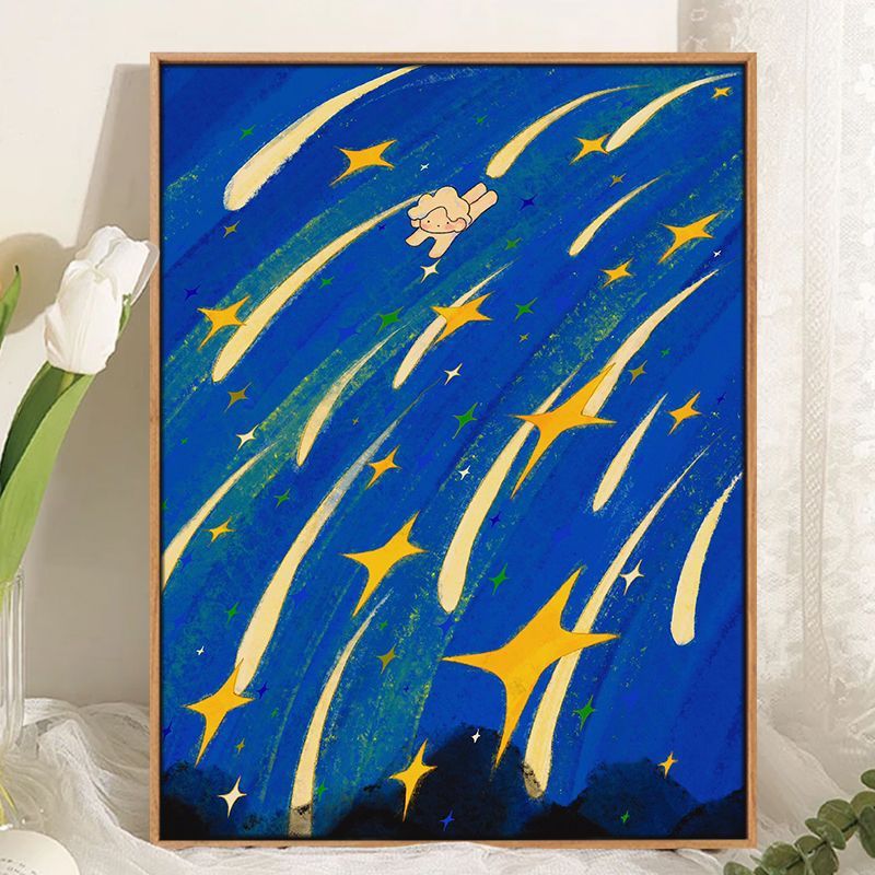Phantasievolles kosmisches Landschafts-Canvas-Kunstwerk Brehn