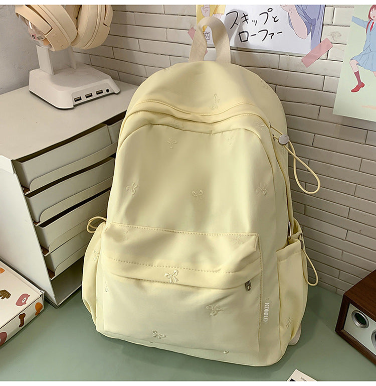 Bestickter Blumenmuster-Schulrucksack
