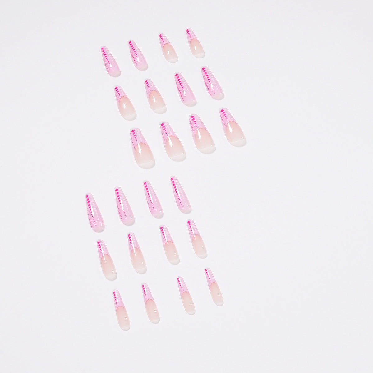 Kunstvolle Nagelkunst mit Gradient- und Punkt-Design Brehn