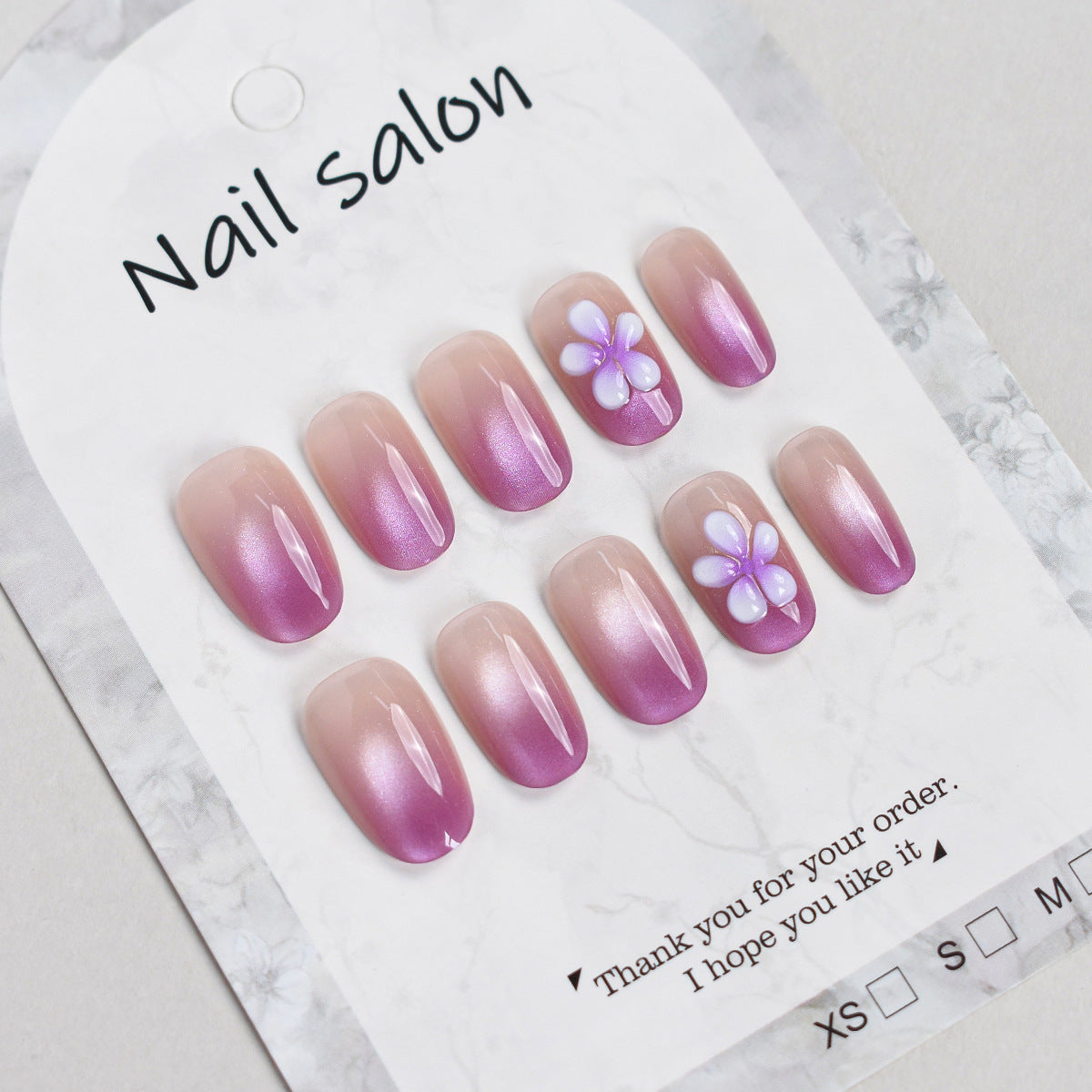 Elegantes Blumendruck-Nagelset Brehn