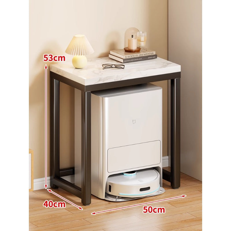 Marmor-Top-Gold-Metall-Konsole für Robotervakuum-Dock und Eingangsorganisator
