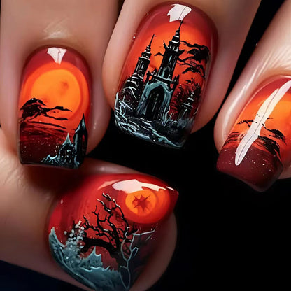 Kunstnägel mit Kreativem Halloween-Design Brehn