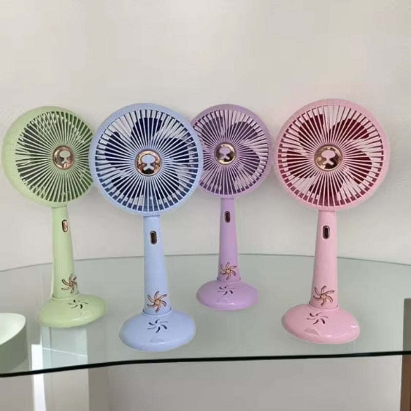Unisex Tragbarer Mini-Ventilator mit ergonomischem Standfuß und variabler Geschwindigkeitskontrolle Brehn