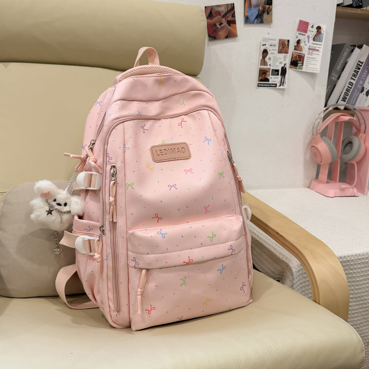 Stylischer Schulrucksack mit lustigen gemusterten Akzenten Brehn