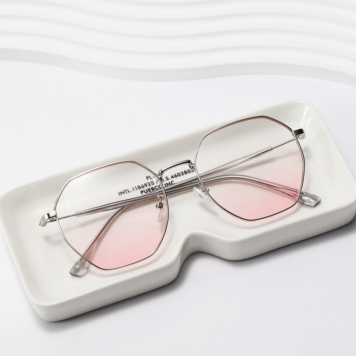 Damen modische achteckige Sonnenbrille mit trendigem Metallrahmen Brehn