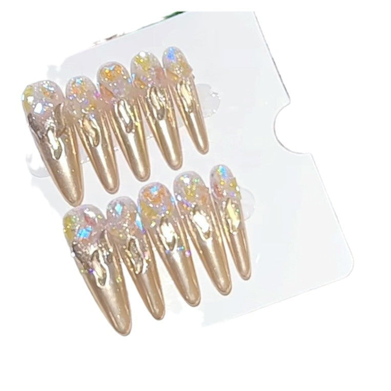 Premium Stiletto Press-On Nägel mit Glitzerakzenten Brehn