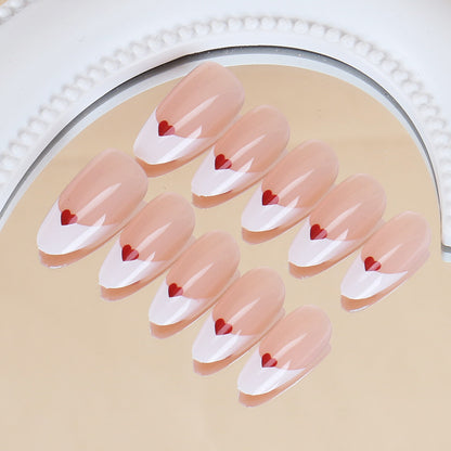 Herz-geschmücktes Press-On-Nagelset Brehn
