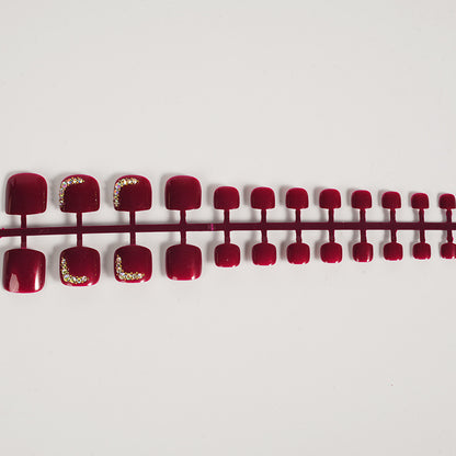 Glänzendes dekoratives Press-On-Nagelset Brehn