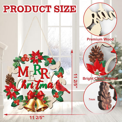 Dekoratives Holzschild mit Wintermotiven Brehn
