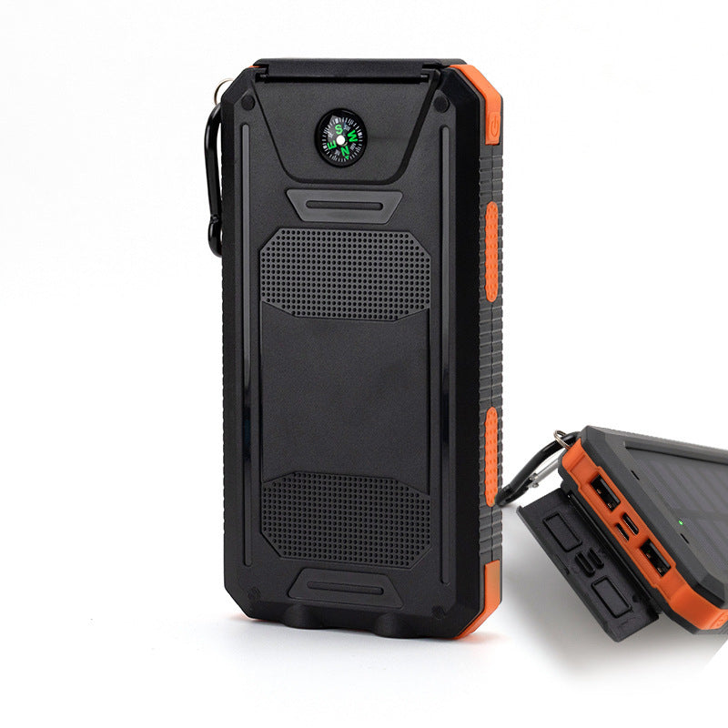 Solarbetriebene Powerbank mit Integrierten LED-Lichtern und Kompass Brehn