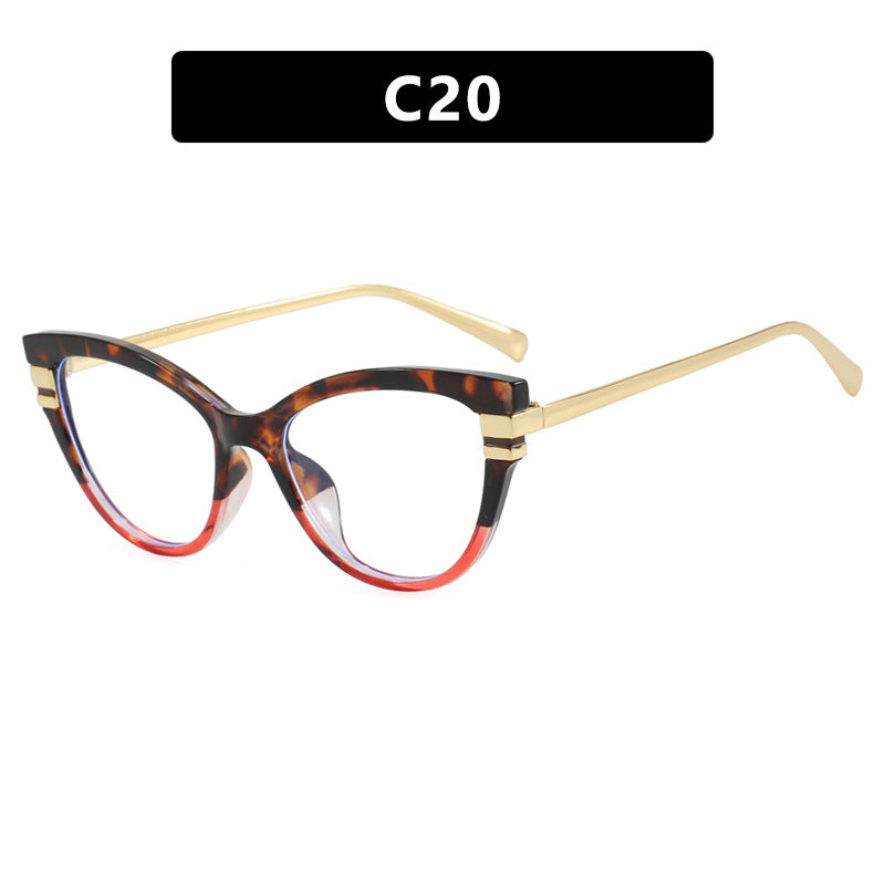 Damen Cat-Eye Sonnenbrille mit elegantem Kunststoffrahmen und goldenen Akzenten Brehn