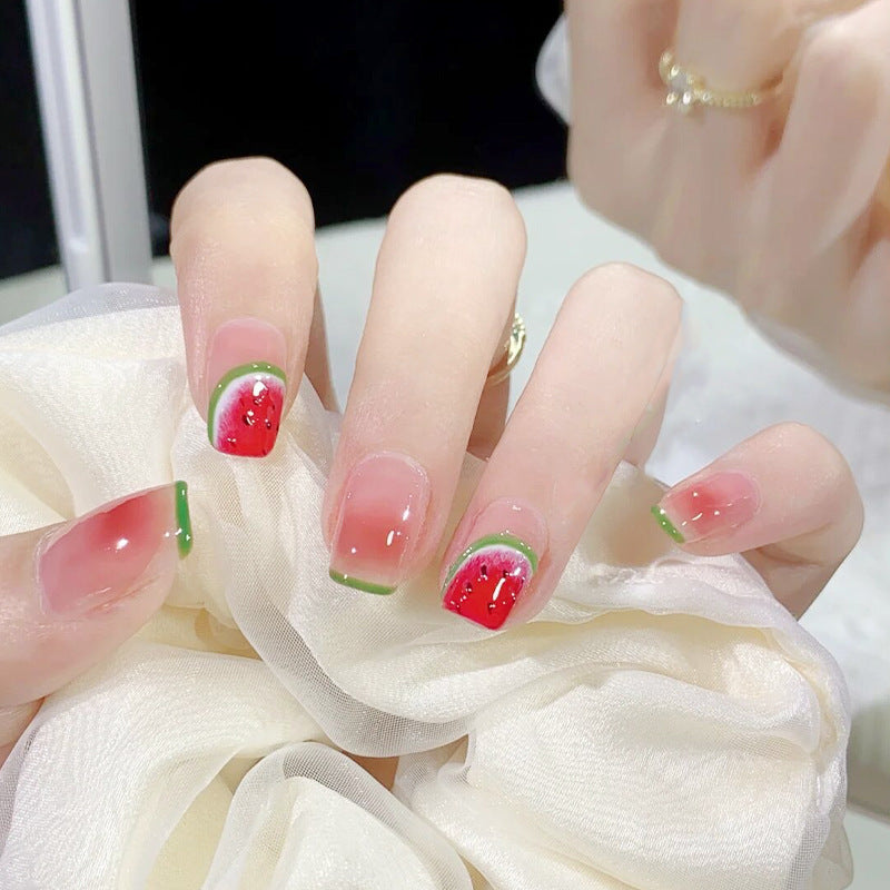 Kreatives Kunstnagelset mit Wassermelonen-Motiv Brehn