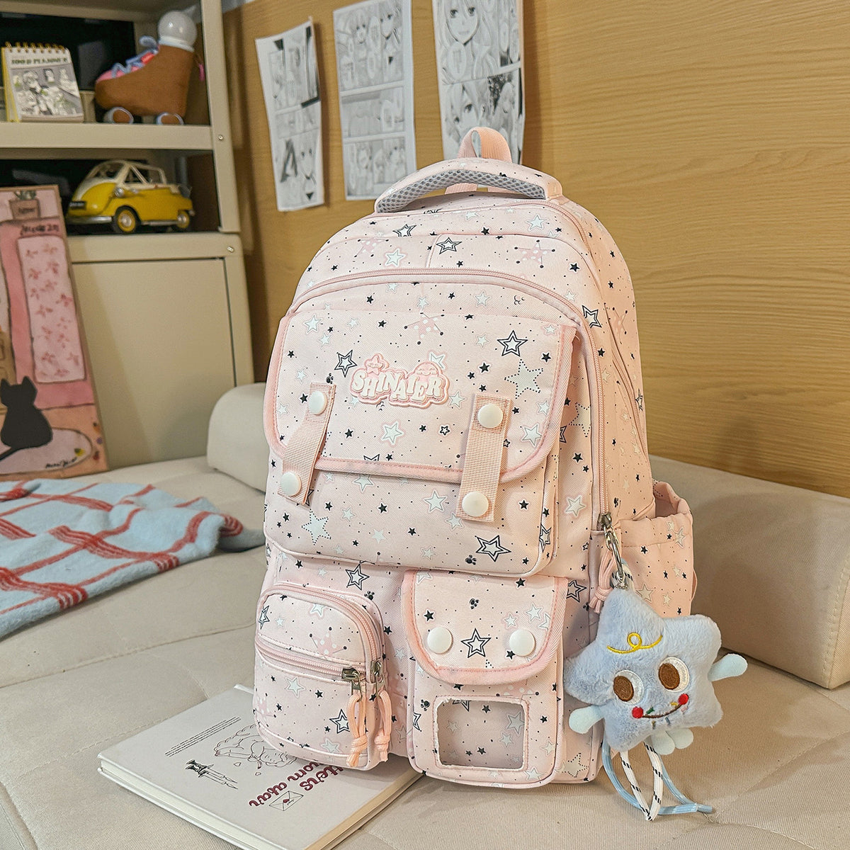 Stylischer Sternenmuster-Rucksack Brehn